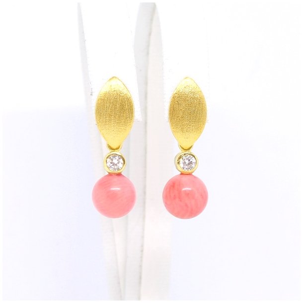 Brstet blad med Zirkon og Koral 